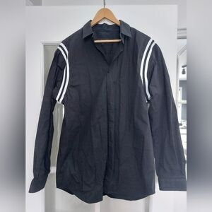 Men's Trendy And Unique Black Shirt with White Stripes